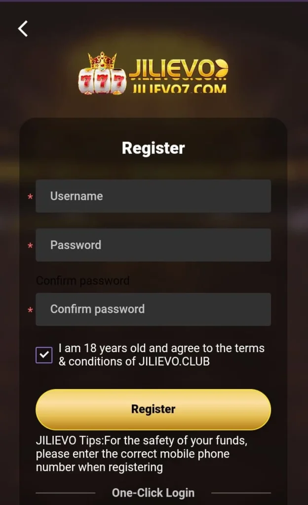 Jilievo777 app login